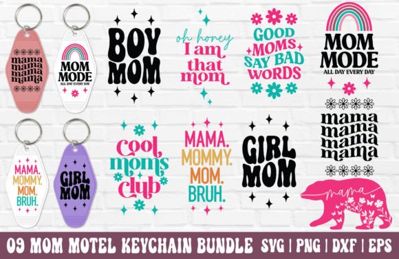 Download Mom Motel Keychain SVG Bundle - Mom SVG - Svg bundle Collection