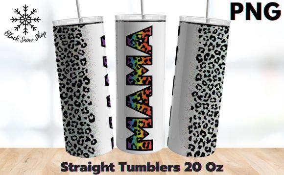Download Leopard Mama Rainbow Tumbler Sublimation - Rainbow Collection