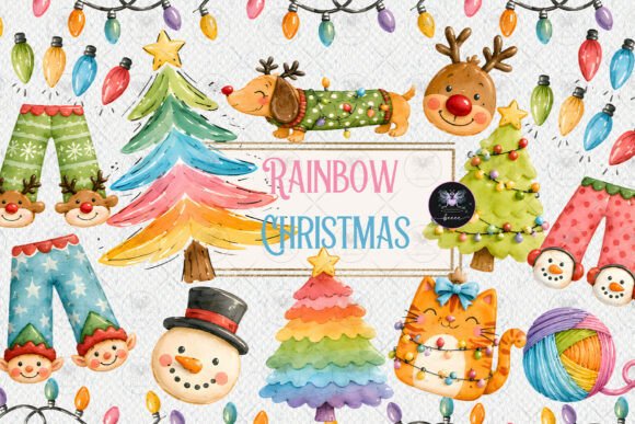Download Christmas Rainbow Clipart - Premium Resources