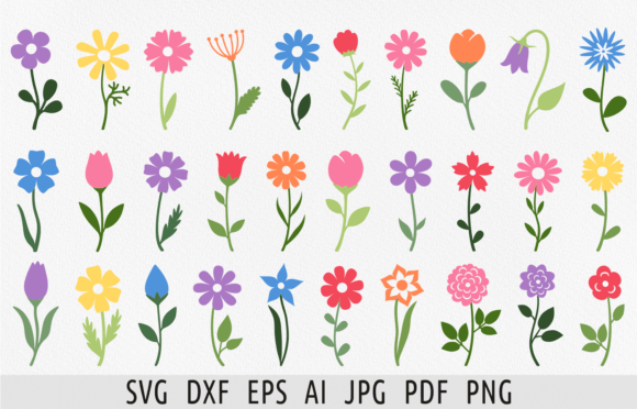 Download Flat Flower Svg Bundle Floral Cricut Svg - Svg bundle Collection