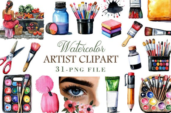 Download Watercolor Artist Clipart - Artist Collection