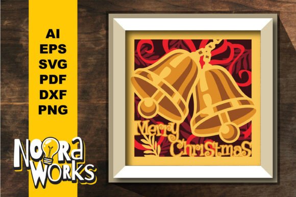 Download Christmas Bells Shadow Box Cricut File - Christmas Collection