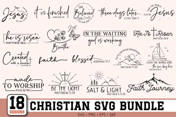Download Christian Svg Bundle, Bible Verse, Faith - Svg bundle Collection