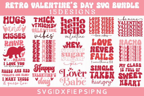 Download Retro Valentine's Day SVG Bundle - Svg bundle Collection
